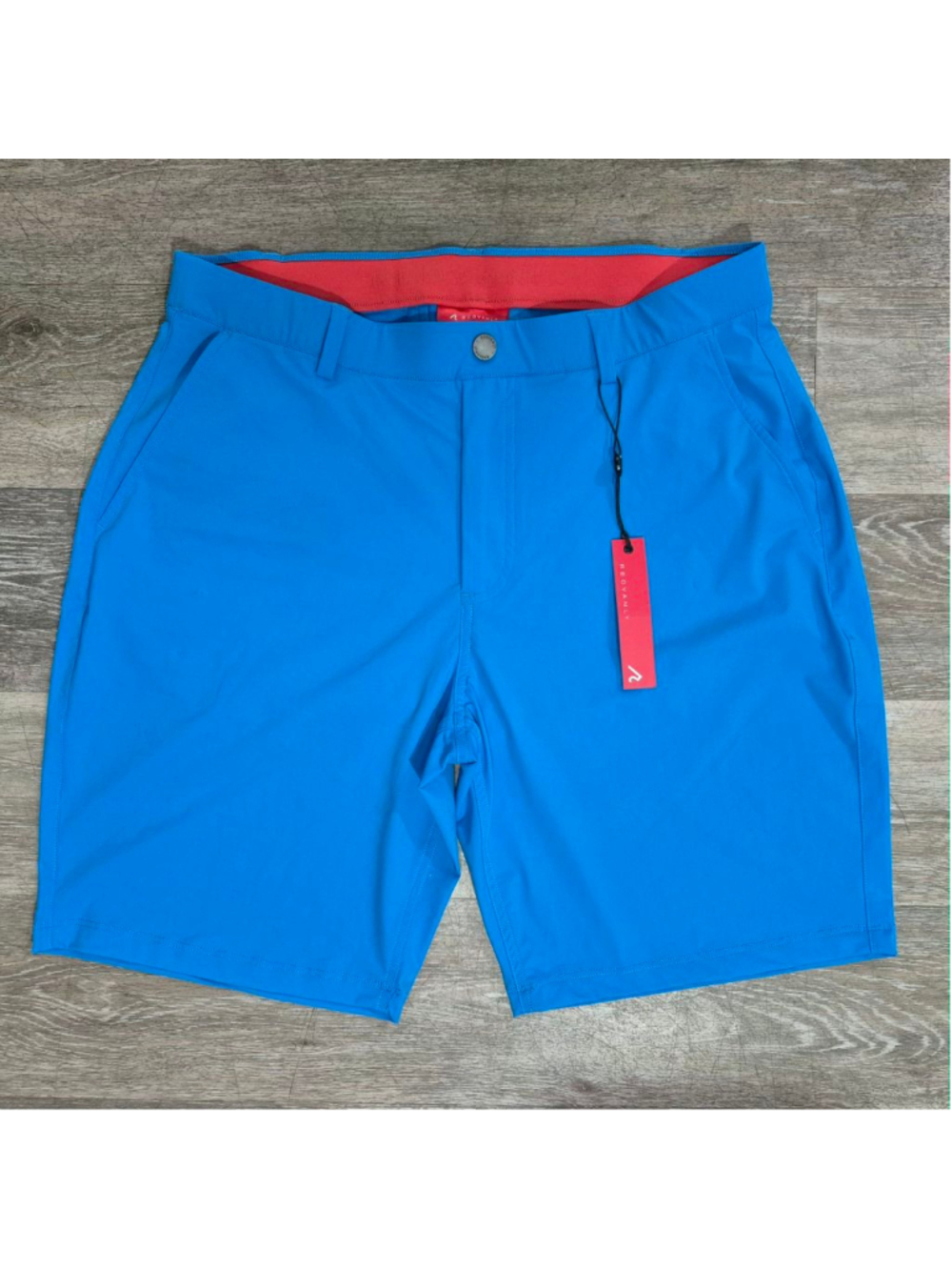 Redvanly Hanover Performance Pull On Golf Shorts Blue 9" Inseam Men's Lg